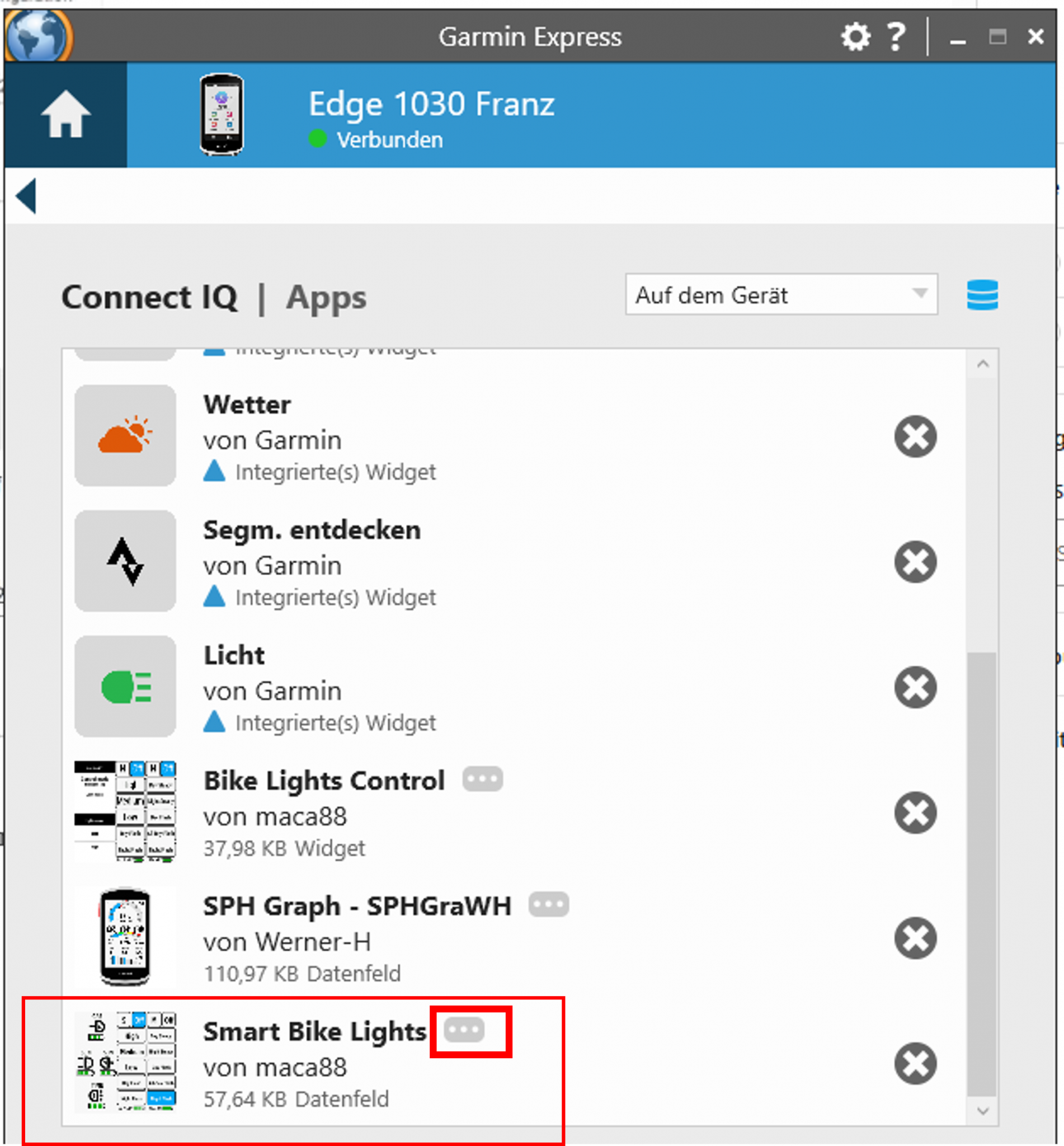 Light Configulation Programmierung Varia 515 mit dem “Lights Configurator (Smart Bike ...